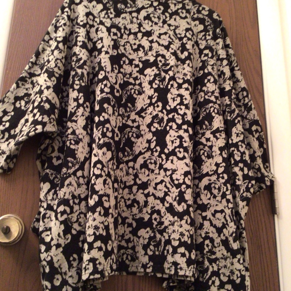 Cut Loose black beige tunic top pockets jersey viscose OS M-XL - Picture 11 of 14